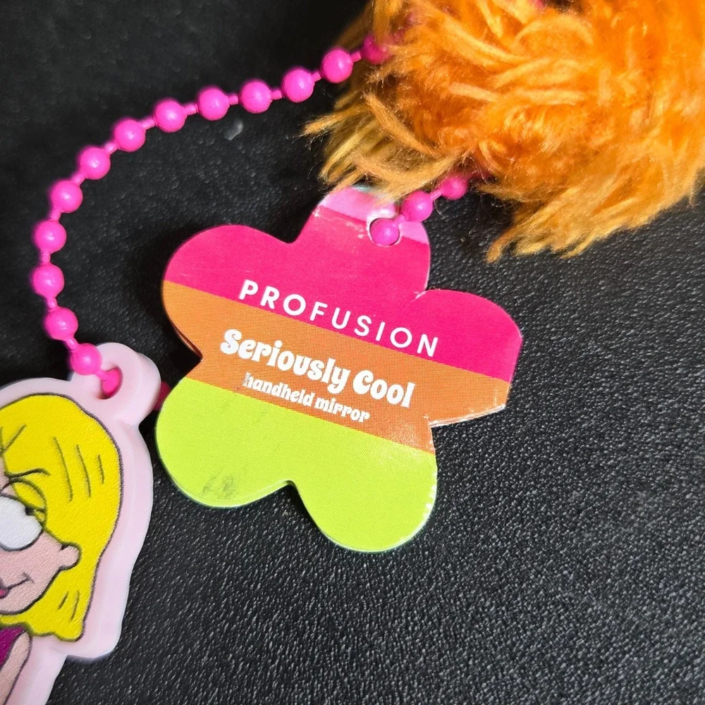Disney Lizzie McGuire Profusion Fuzzy Orange Handheld Mirror Seriously Cool Y2K
